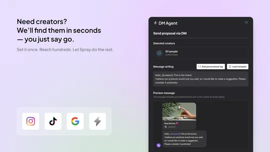 Spray: Influencer Marketing screenshot