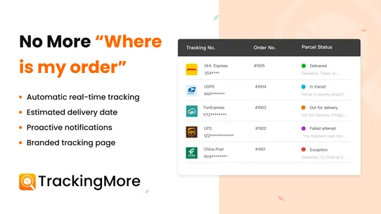 TrackingMore Order Tracking screenshot