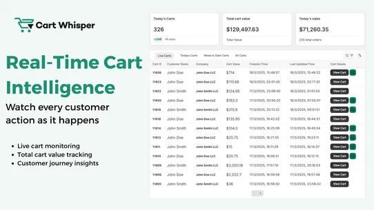 Cart Whisper | Live Carts Pro screenshot