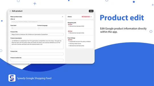 SPD: Google Shopping Feed screenshot