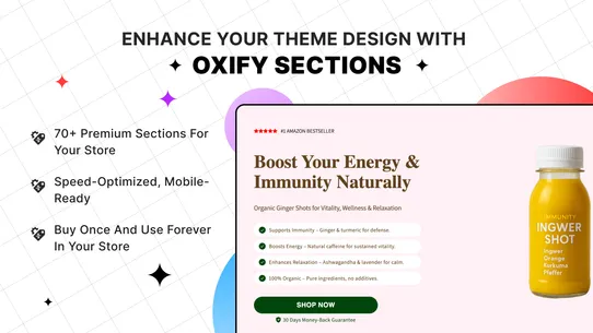 Oxify Section: Theme Sections screenshot
