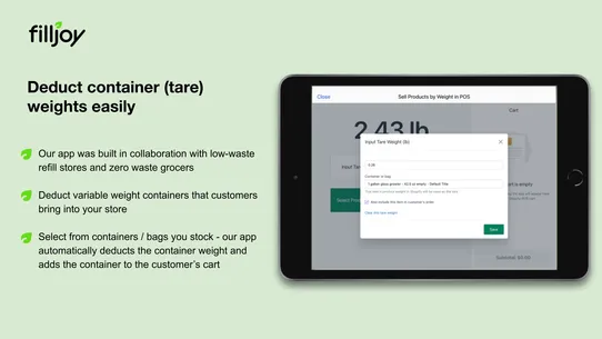 Filljoy Sell by Weight for POS screenshot