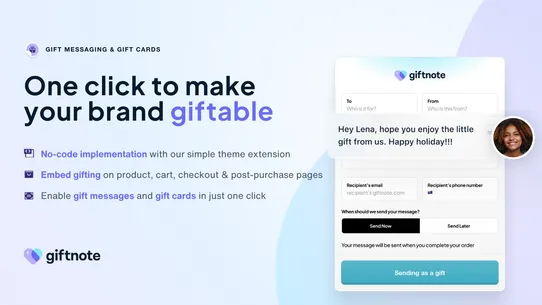 Giftnote, eGifts &amp; Bulk Send screenshot