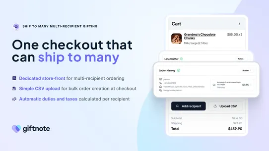 Giftnote, eGifts &amp; Bulk Send screenshot