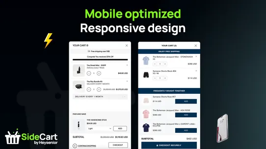 Slide Cart Drawer—Cart Upsell screenshot