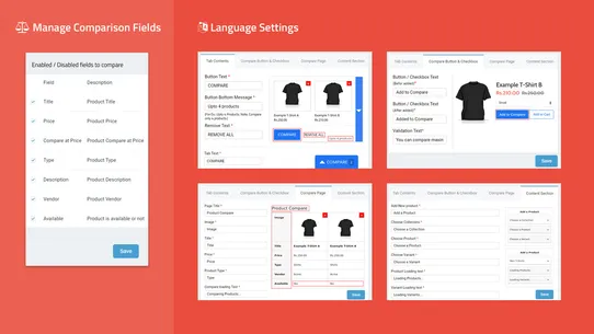 Equate ‑ Product Compare screenshot