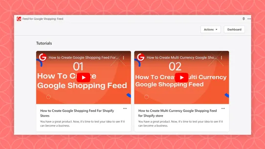 Casa Google Shopping Feed screenshot