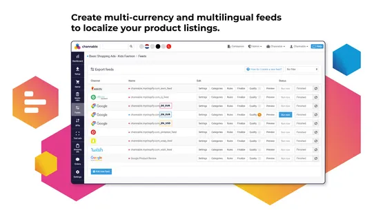 Channable: Product Data Feeds screenshot