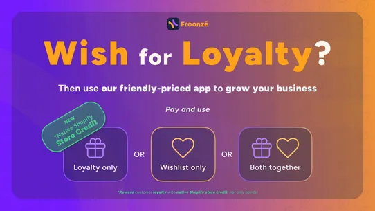 Froonze VIP Loyalty &amp; Wishlist screenshot