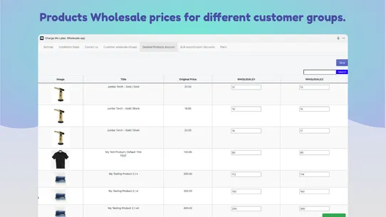 Charge Me Later, Wholesale app screenshot