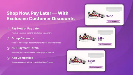 Charge Me Later, Wholesale app screenshot