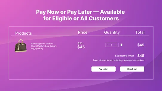 Charge Me Later, Wholesale app screenshot