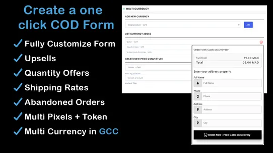 FastOrder ‑ COD Form &amp; Upsells screenshot