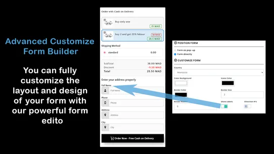 FastOrder ‑ COD Form &amp; Upsells screenshot