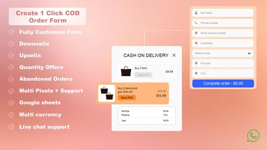 FastOrder ‑ COD Form &amp; Upsells screenshot