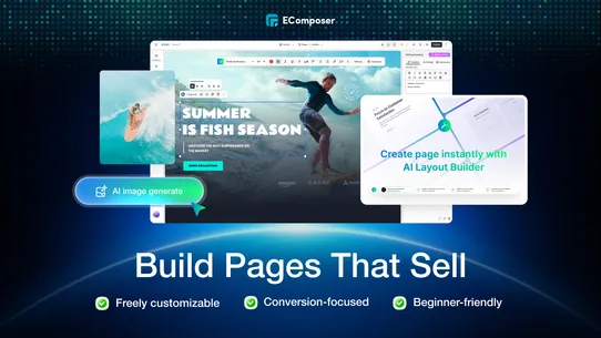 EComposer Landing Page Builder screenshot