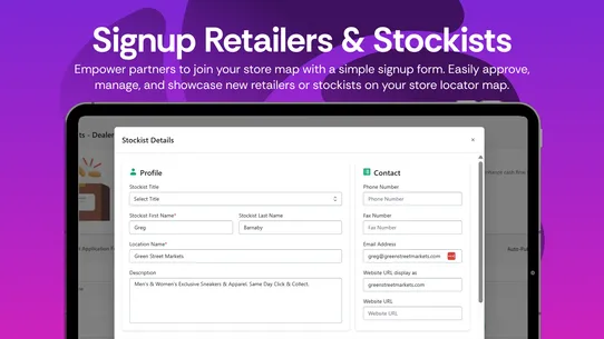 RP ProMap ‑ Store Locator screenshot