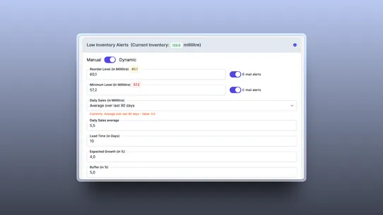 Materials Inventory screenshot