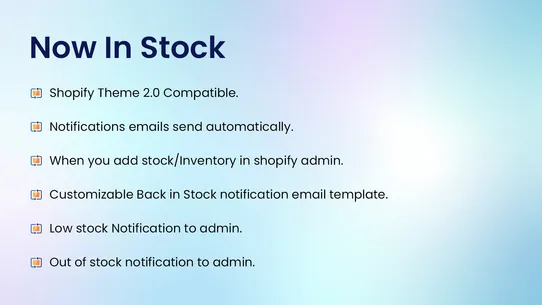 B2stock: Back In Stock notify screenshot