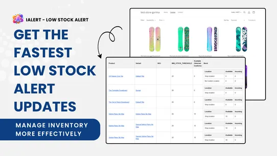 iAlert ‑ Low Stock Alert screenshot