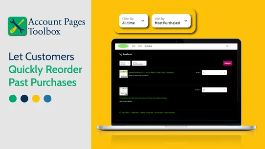 Customer Account Pages Toolbox screenshot