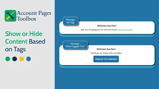 Customer Account Pages Toolbox screenshot