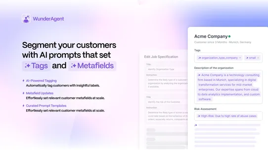 WunderAgent: AI Customer Tags screenshot