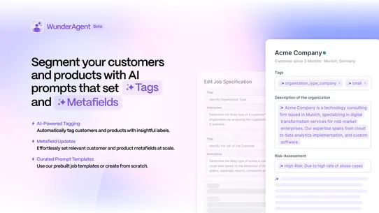 WunderAgent: AI Customer Tags screenshot