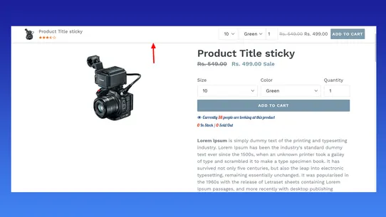 Sticky Add To Cart Bar Pro screenshot