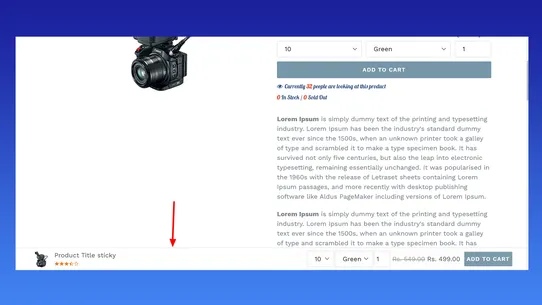 Sticky Add To Cart Bar Pro screenshot