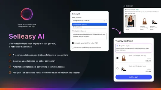Upsell &amp; Cross Sell — Selleasy screenshot