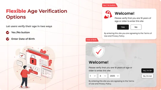 AgeX ‑ age verification popup screenshot
