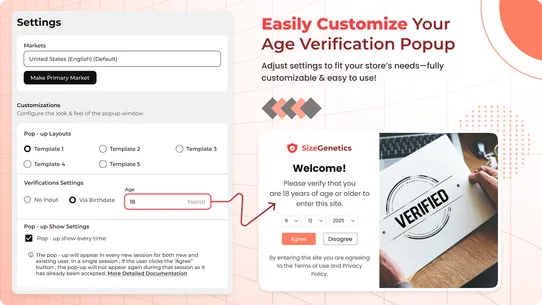 AgeX ‑ age verification popup screenshot