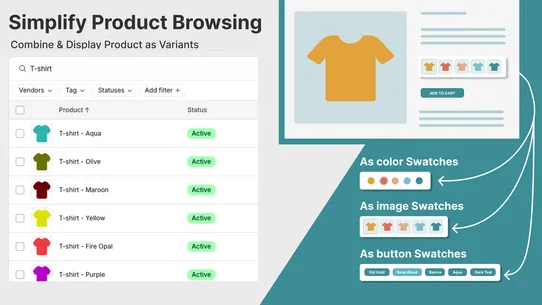 G: Product as variant option screenshot