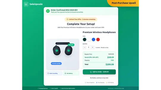 Upsell with Saleupscale screenshot
