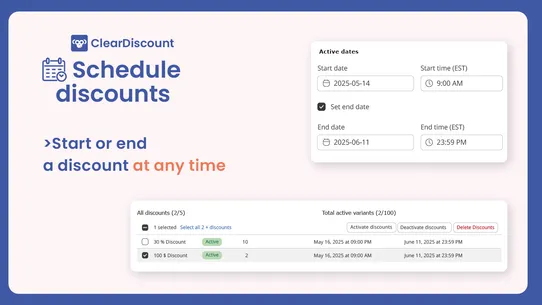 ClearDiscount : Bulk editor screenshot