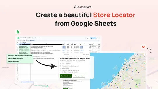 Google Sheets to Store Locator screenshot