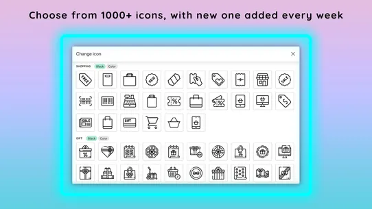 Product Page Features Icons screenshot