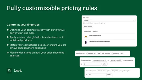 Lurk Competitor Price Tracking screenshot