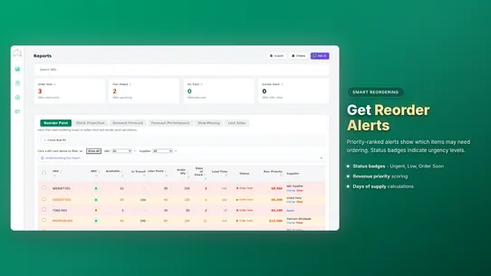 Forthcast Inventory Management screenshot