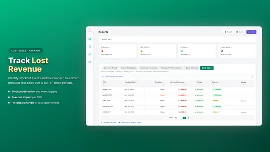 Forthcast Inventory Management screenshot