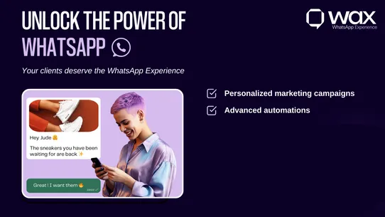 WAX: marketing on WhatsApp screenshot