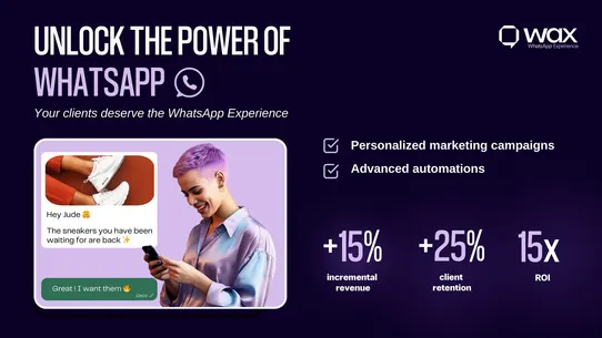 WAX: marketing on WhatsApp screenshot