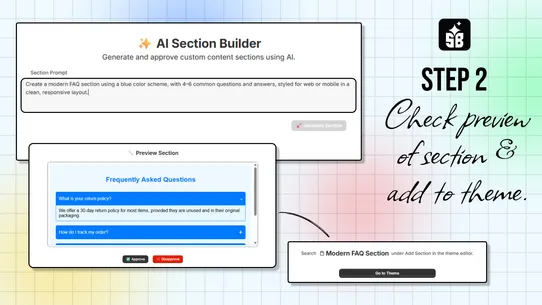 MW: AI Theme Sections Builder screenshot