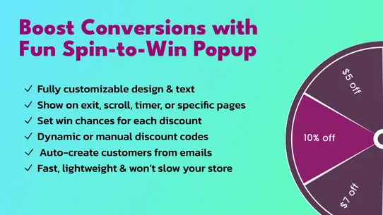 PopSpin Spin Wheel Email Popup screenshot