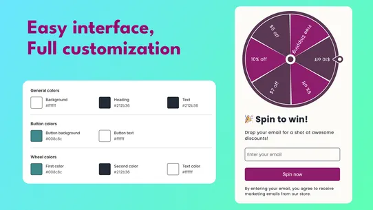 PopSpin Spin Wheel Email Popup screenshot