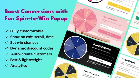 PopSpin ‑ Spin Wheel Popup screenshot