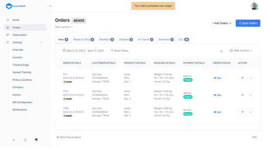 Parcelmind Shipping Suite screenshot