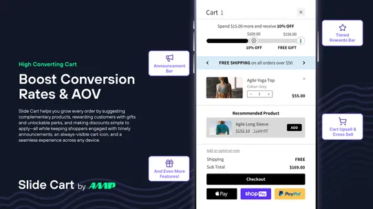 AMP ‑ Slide Cart Drawer screenshot