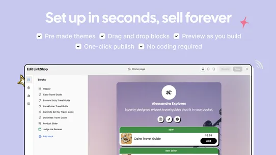 LinkShop ‑ Link in Bio Shop screenshot